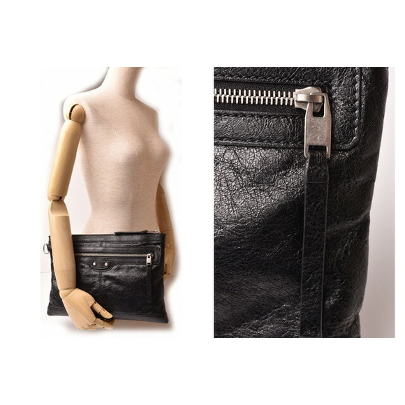 Balenciaga Clutch Bag Shoulder Pouch CLIP ARENA Black - Picture 6 of 8